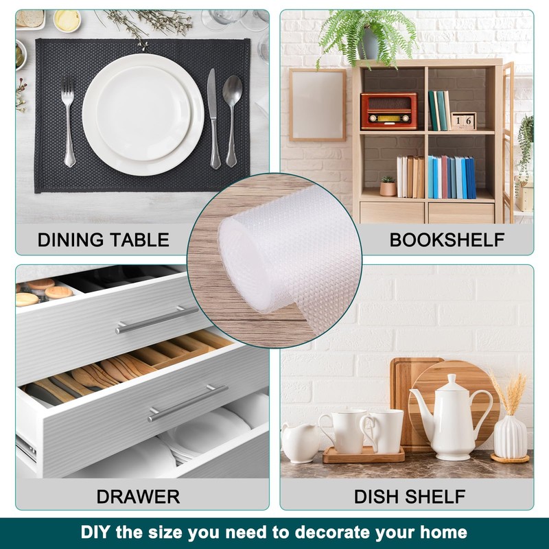 sourcing map Shelf Liner 11.8" x 16.4ft EVA Non-Slip Drawer