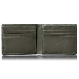 Le portefeuille dusamoural (Ultra Lightweight, Only 1.3 oz (37 g) Thickness 0.4 inches (1 cm)) Men's Lamb Leather, Thin, Bi-fold, Mini Wallet, Holds 8 Cards, Coin Purse, No Present, Gift Box, Safari Product