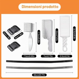 4 Pezzi Sfumatura Capelli Uomo Set 3 Pettine di Posizionamento Curvo