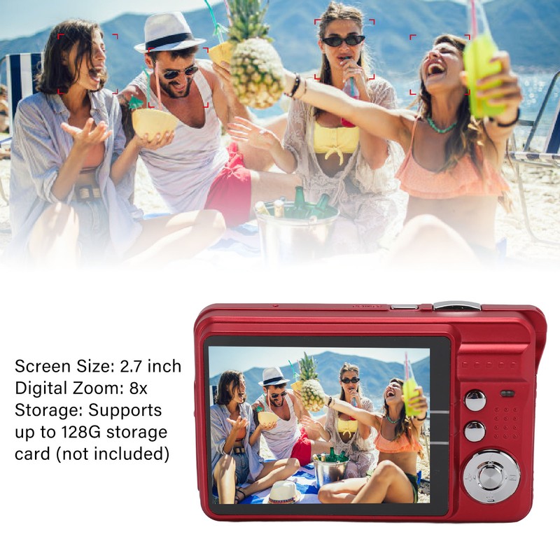 4K Digital Camera 48MP HD 2.7 Inch Screen 8X Zoom