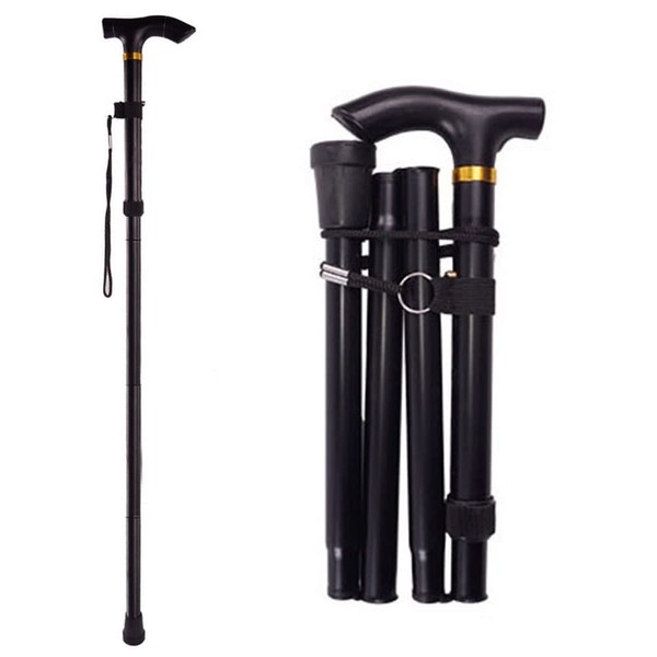 Collapsible Walking Cane for Women & Senior Men, Folding Lightweight