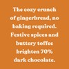 Theo Chocolate Holiday Gingerbread Toffee Organic Dark Chocolate Bar, 55%