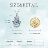 VONALA Hamsa Hand Necklace 925 Sterling Silver Star of David