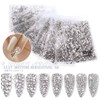 1440Pcs Nail Gems, SS8 2.5mm Crystal White Rhinestones for Nails,
