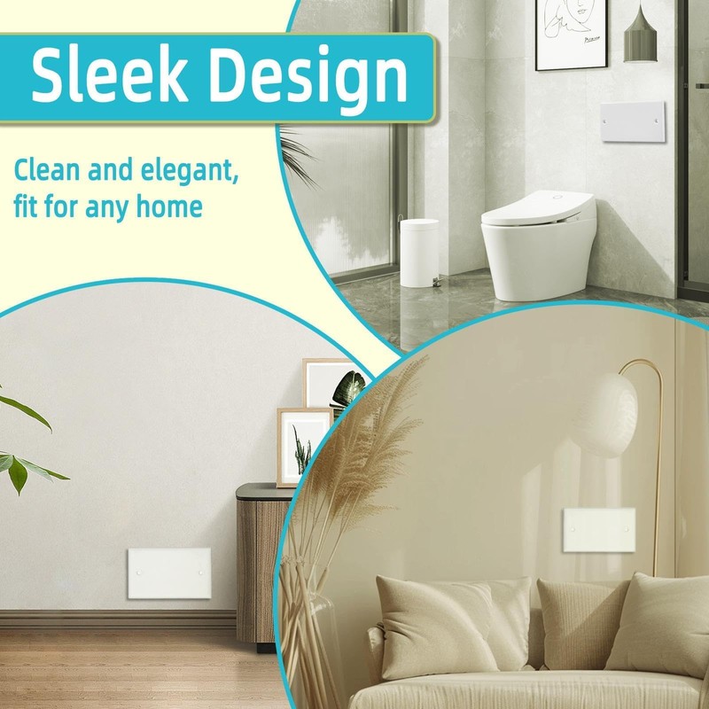 1pcs Double Socket Blanking Plate – 2 Gang Blanking Plate