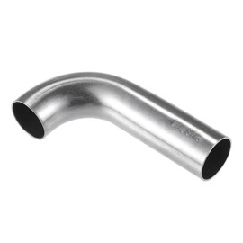 VekAuto Bend Elbow Pipe Tube, 0.75" OD 3.15" 1.57" Leg 90 Degree DIY Exhaust Pipe Intercooler Air Intake Tube Universal for Car Automotive Durable 304 Stainless Steel Silver Tone