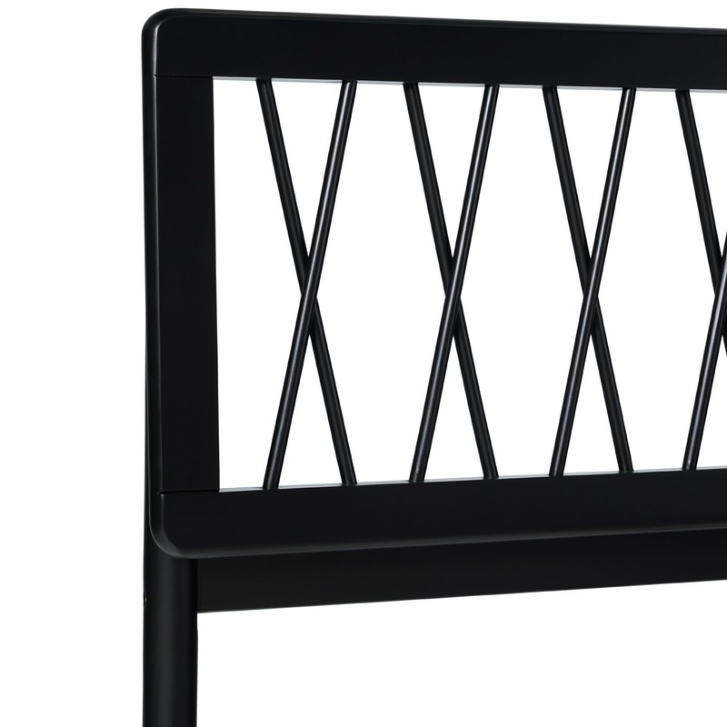 Walker Edison Full Transitional Geometric X Pattern Headboard Solid Wood