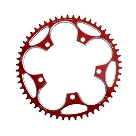 QUARKZMAN Narrow Wide Chainring for Speed Road Bike for 130 BCD Bicycle Chainring 225.3 mm/8.87 Inch Red CNC Aluminium Alloy Pack of 1