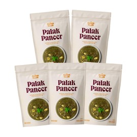 The Cumin Club Indian Palak Paneer - Ready to Eat Indian Food with Farm-Natural Goodness - Indulge in Easy Cooking, Irresistibly Flavorful, and Healthy Vegetarian Meals - Pack of 5