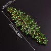 Teyglen Bridal Crystal Rhinestone Headband Hair Vine Full Green Rhinestone