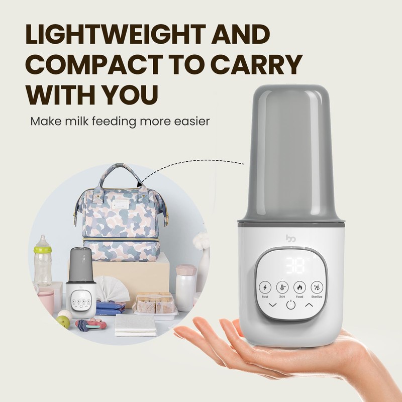 Baby Bottle Warmer, Warms Baby Feeds to Body Temperature in