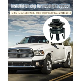 OWNDR 68222835AA 68222836AA Headlamp Headlight Mounting Bracket Spacer Mount Clips Screw Fit for Ram 1500 2500 3500 4500 5500 2013-2018 Truck