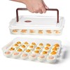 PIUGERU Deviled Egg Containers with Lid, (Set of 2), Plastic