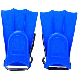 Keenso Children's Swimming Fins, 1 Pair Children's Diving Short Fins PVC Swimming Training Fins Lightweight Swimming Fins (25-30 Blue)
