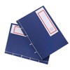 GRIRIW 2pcs Creative Ancient Hand-made Thread Diary Notepad Blue Cover