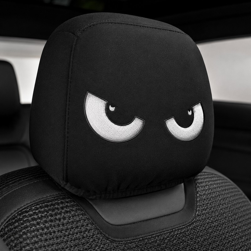 Funny Cartoon Car Headrest Covers 2PCS for Auto Interior Decoration