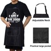BWWKTOP Funny Grilling Lovers Apron Adjustable BBQ Apron With Pockets