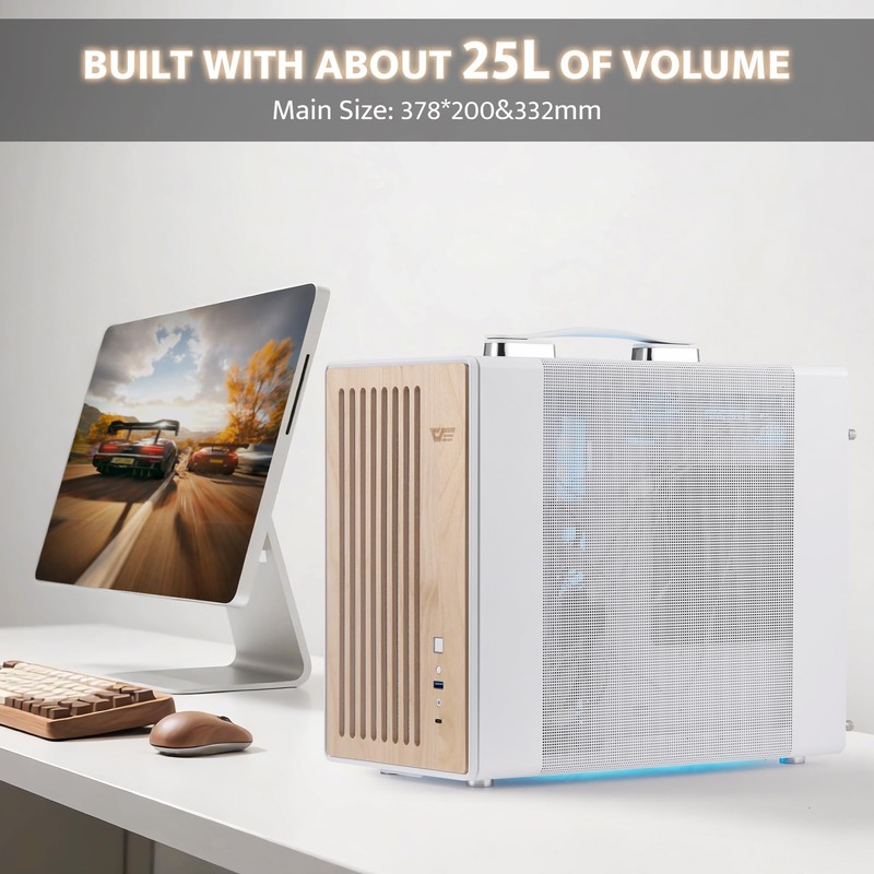 darkFlash WD200(2025) Portable Micro-ATX PC Case with Handle, 1 ARGB