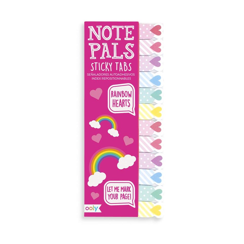 International Arrivals"Note Pals Rainbow Hearts" Sticky Note Pad