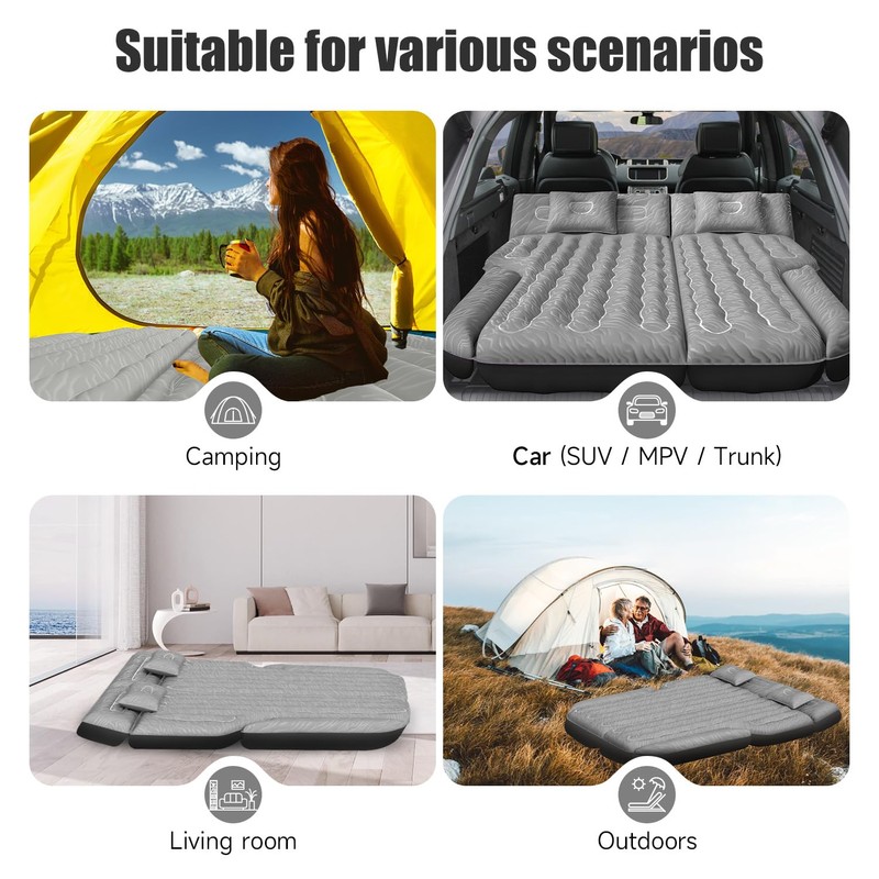 DikaSun Inflatable SUV Air Mattress Bed Car Mattress for SUV,