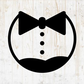 Beard Decals Peel and Stick - Wall Vinyl Decals Stickers - Bearded Man Mustache Barber Barbershop Haircut Hair Stylist Silhouette - Car Window Truck Laptop Tumbler - Salon Shop Room Decor DWSV14006