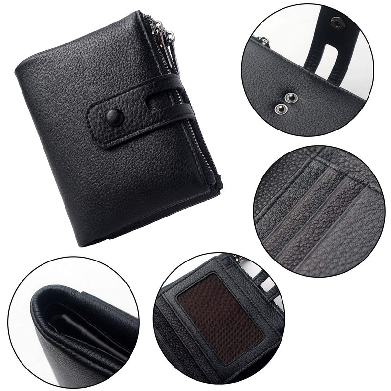 Small Soft Leather Purses for Women, RFID Blocking Women's Credit