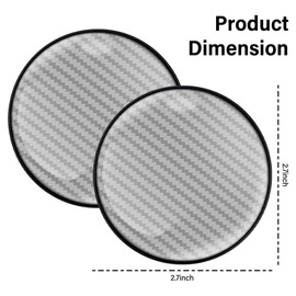 2PCS Car Coasters for Cup Holders,Carbon Fiber Anti-Slip Car Cup Holder Coaster Embedded for Car Decor,Universal Car Cup Coasters Car Interior Accessories for Car,Truck,SUV (Silver)