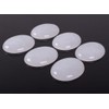 40x30mm Oval Cabochon CAB Flatback Semi-Precious Gemstone Ring Face (White