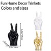 DOVDOV Peaceful Hand Gesture, Gold Hand Decoration, Gold Finger Figurine