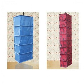 Extra Large Wall-Mounted Hanging Fabric 8-Tier Shoe Organizer Cabinet Assorted Designs/Colors (Random Delivery)