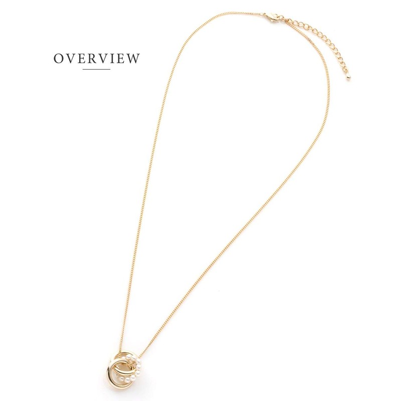 Cream Dot Necklace, Women's Popular, Long Chain, Pearl Ring, 3
