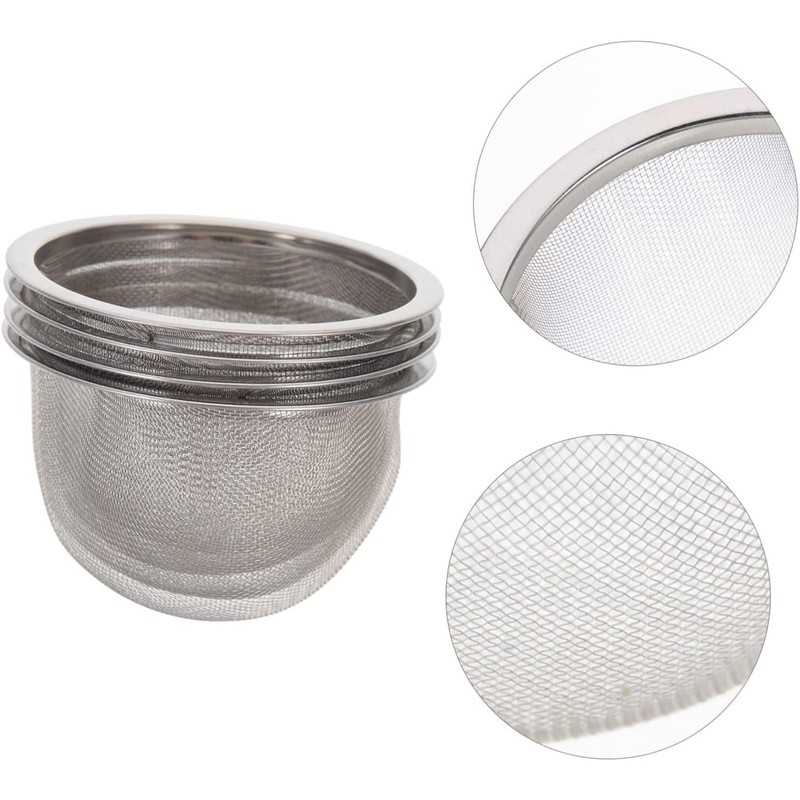 4pcs Teapot Strainer Stainless Steel Teapot Metal Mesh Tea Filter
