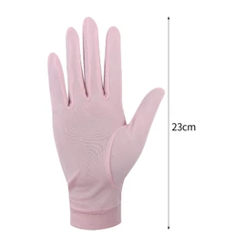 CINECE Women's Silk Gloves, Hand Care, Moisturizing, Heat Retention, Protection, Rough Skin, Sunscreen (Pink)