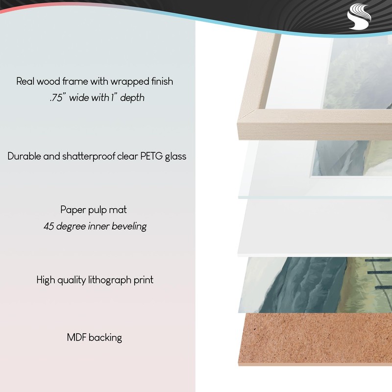 Stupell Industries Glam Western on Blue Birch Framed Print Under