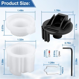 116653 Shower Faucet Handle Adapter Kit Replacement for Moen Posi-Temp Shower Handle, Shower Replacement Parts Compatible with Moen Single Handle Tub/Shower Faucet Valve Cartridge