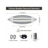 Brazilian Double Hammock With Tree Straps,Extra Large 240x160cm,2 Persons Hammock