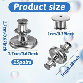 BOHUZI 15 Pairs Curtain Magnetic Button Curtain Closure Magnetic Curtains Accessories Curtain Weight Curtains Shower Curtain Magnet Accessories for Bedroom Living Room Bathroom Office