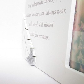 Thoughts of you In Loving Memory Memorial Wooden Photo Frame with Sentimental Verse