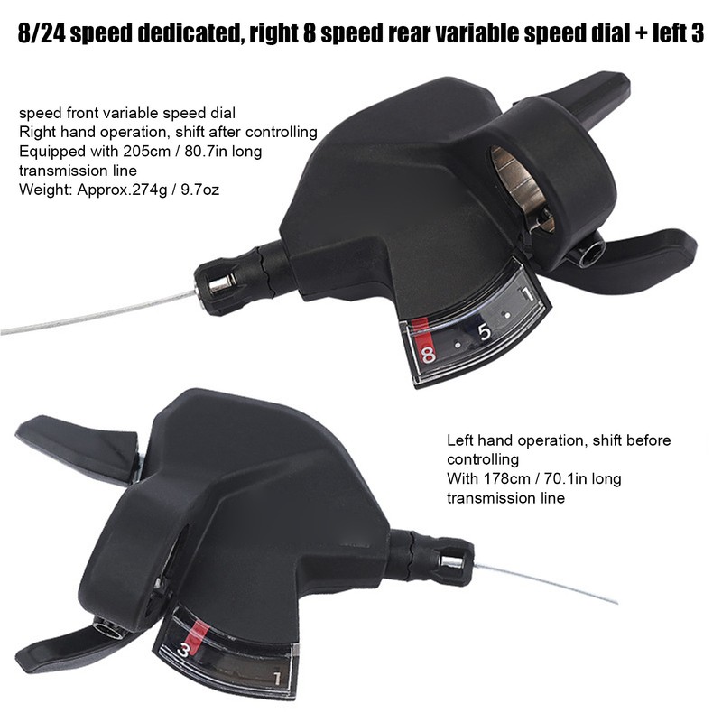 LeBycle 24 Speed Bicycle Derailleur Shifter Impact Resistance Left Right