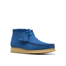 Clarks Mens Wallabee Boot Blue Suede | 26181134