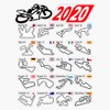 TCT Trading Calendar 2020 MotoGP Circuits White v2 Sticker Vinyl