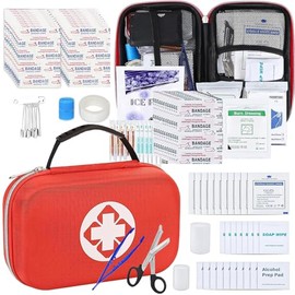 Botiquín de Primeros Auxilios de 284 Piezas,Kit de Primeros Auxilios Portatil,Médico de Emergencia Completo para Hogar Coche Barco Lugar Trabajo Mochila y Acampar Senderismo Viaje (Estilo Ⅰ)