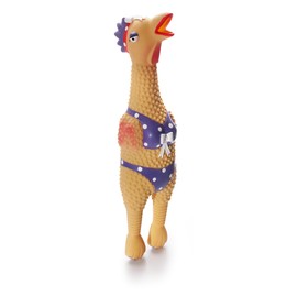 Charming Pet Squawkers Henrietta Latex Rubber Chicken Interactive Dog Toy, Small