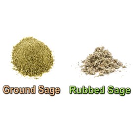 100% Natural Ground and Whole Sage Leaf Herb, Spice, Seasoning, Dried, Leaves, Chushed, Rubbed, Kosher Gluten-Free Non GMO (Whole Rubbed Sage, 1.5 Lb)