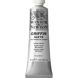 Winsor & Newton 8840495 Griffin Alkyd Oil Paint, Quick-Drying Oil Paint, Made from High-Quality Pigments, Non-fading, 37 ml Tube - Mixed White