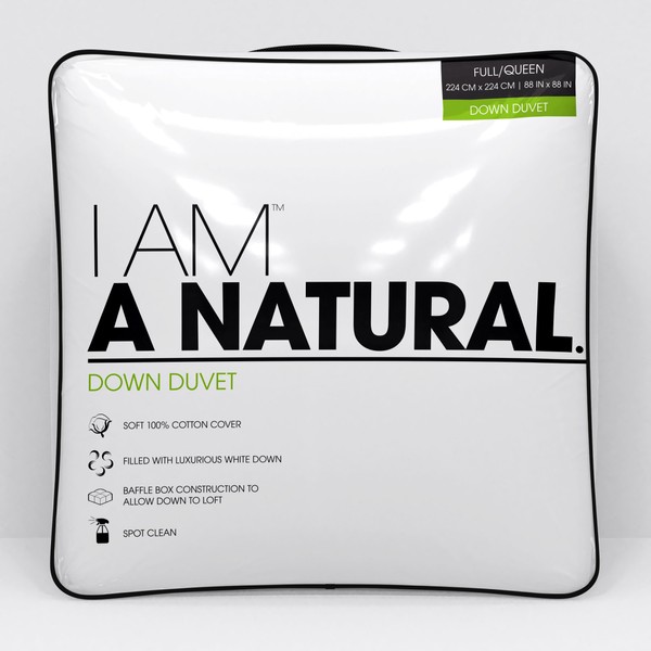 I AM Natural Comforter, King, White