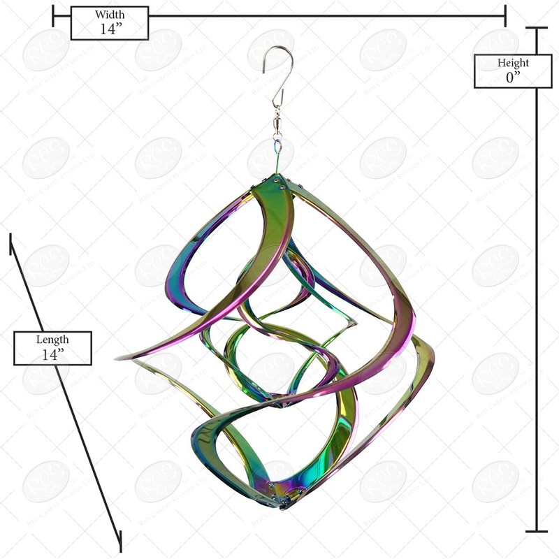 Red Carpet Studios 31065 Hanging Cosmix Wind Spinner, Double Helix,