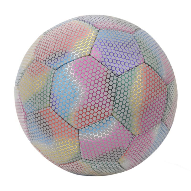 Soccer Ball PU Size 5 Light Color Reflective Glowing Soccer
