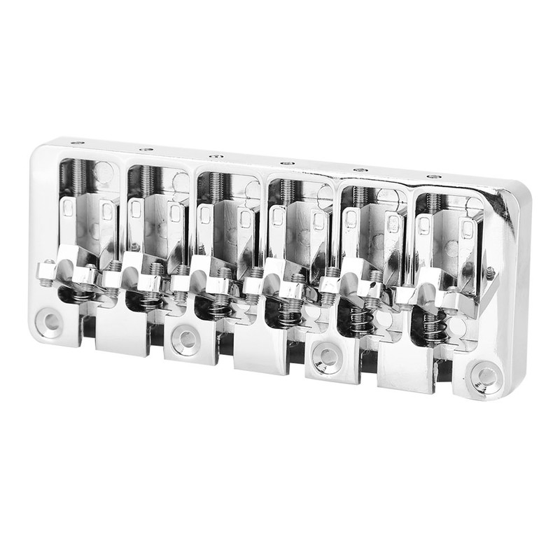 1 PC 6 String Bass Fixed Hardtail Bridge with Adjustable