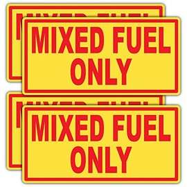 Mixed Fuel Only Vinyl Decals | Stickers | Label Oil Fuel Gas Door Labels Weatherproof Chainsaw Trimmer Edger Snowblower Motorcycle 2 Stroke Cycle